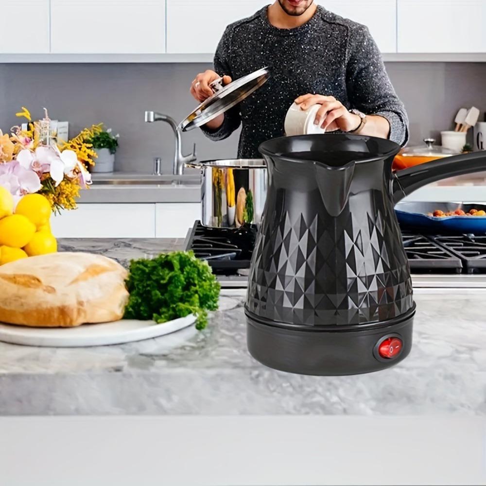 Электрическая турецкая кофеварка 600 Вт Турецкая кофеварка Удобная ручка Эспрессо чайник для офиса