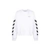 Off-White Diagonal Helvetica Oversized Sweatshirt White Men Tops OMBA058C99FLE0010110