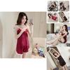 Sexy And Sophisticated Faux Silk Women's Pajama Set With Shorts For Summer