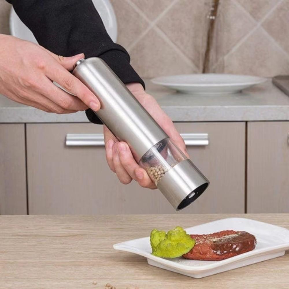 Viewable Electric Salt Pepper Grinder One Handed Operation Pepper Grinder Kitchen