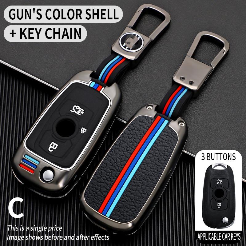 Car Key Cover for Opel Vauxhall Astra K Corsa E for Buick VERANO ENCORE GX GL6 Flip Key Case Holder Cover Accessories Keychain