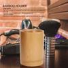 Cylinder Desktop Bamboo Storage Container  Bathroom Toothbrush Cosmetic Brush Organizing