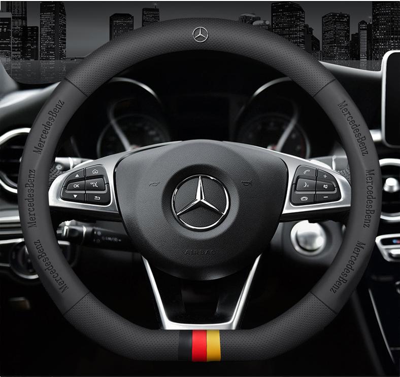 Чехол на руль автомобиля для Mercedes Benz A B C E S Class AMG GLA GLB GLC GLE CLA CLS SLC GLS GLK SLK Vito ML Pilot A45 C43 C63