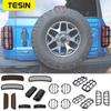 TESIN ABS Car Light Protection Cover For Ford Bronco Up Taillight Headlight Turn Signals High Brake Lamp Hoods
