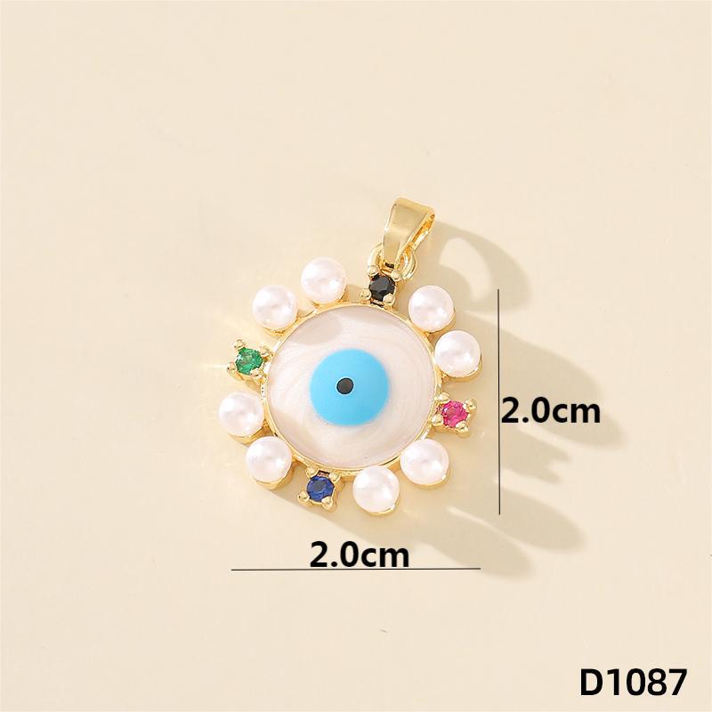 Devil'S Eye Jewelry Chain Pendant Hip Hop Jewelry Copper Gold Plated Zircon Accessories Pendant