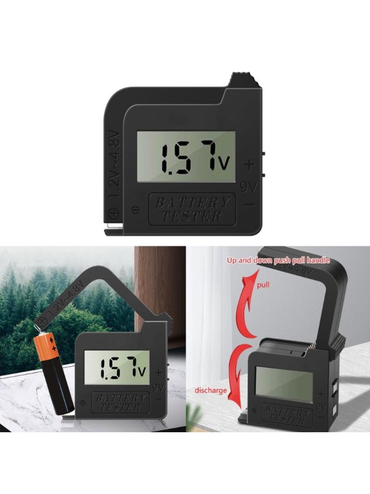 Цифровой тестер батареи Устройство проверки батареи Небольшое устройство проверки напряжения для батареи 9 В/1,5 В
