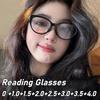 Мужские Женские Стильные Очки для Чтения Прозрачные Линзы Высокой Четкости Очки для Пресбиопии Модные Очки Кошачий Глаз для Дальнозоркости +3.5+4.0
