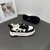 Panda Shoes Platform White Shoes Children Spring and Autumn New Lace-up Versatile Casual Shoes Fashion Bread Shoes Trend