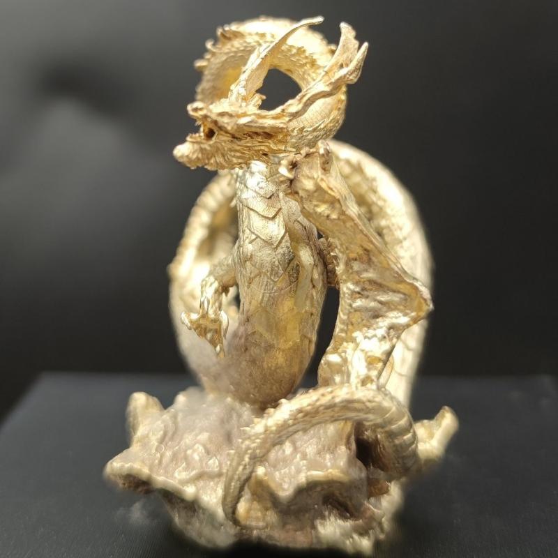 8 см латунь китайский дракон орнамент животное металлическая фигурка домашний декор настольные ремесла скульптура украшения