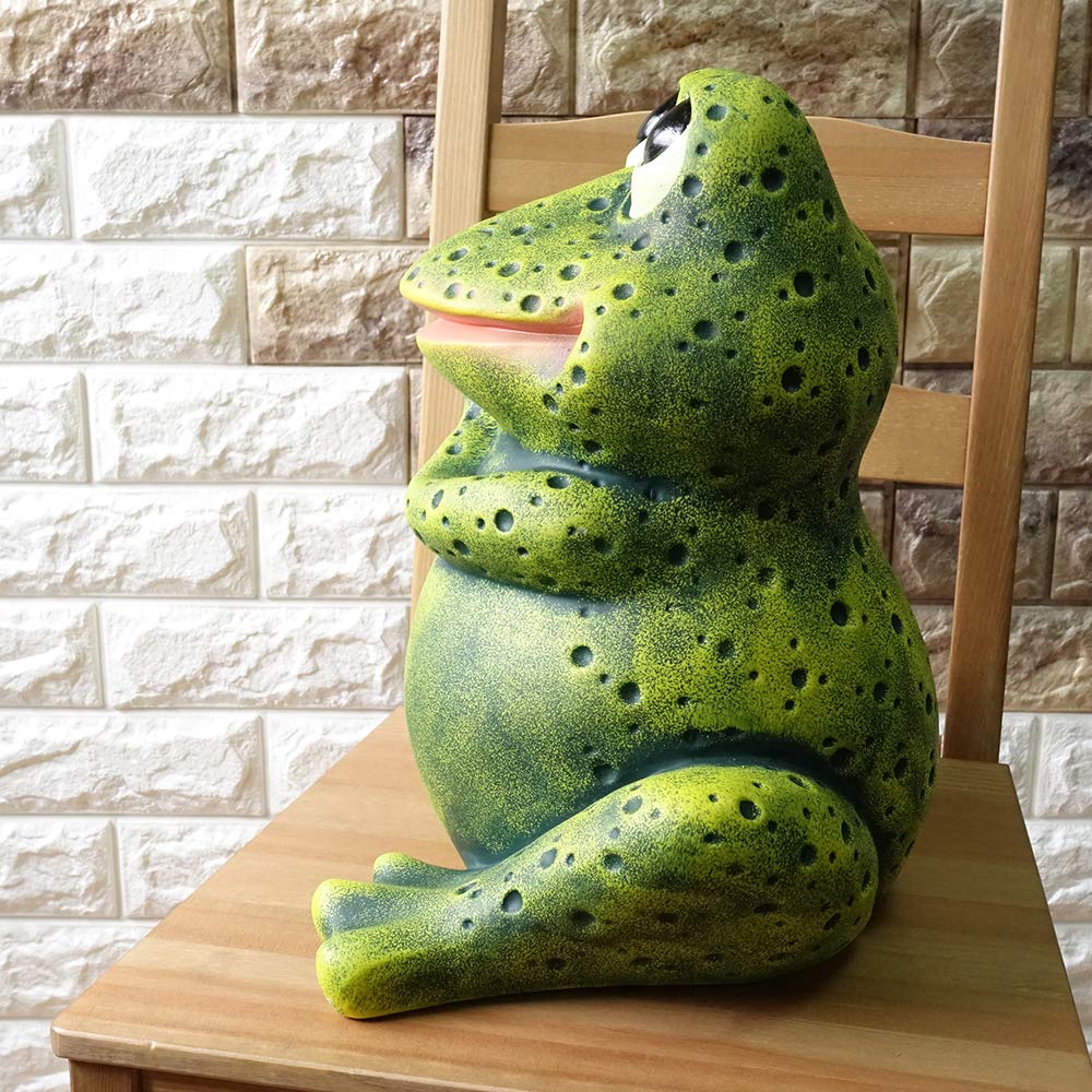 Португальский орнамент, терракотовая неглазурованная керамика, фигурка лягушки Нарухесо-кун (37см) ПТО-1397г