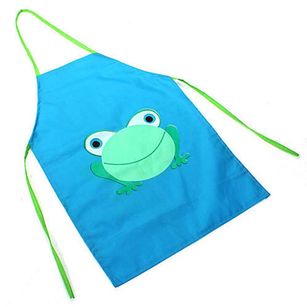 Craft Art Painting Cooking Cute Kids Cartoon Frog Printed Frog Design Apron Children Waterproof