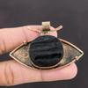 Грубый кулон с черным турмалином, медный кулон, оригинальные ювелирные изделия из драгоценных камней, медные украшения ручной работы, подарок для особого случая, лучший дизайн, кулон