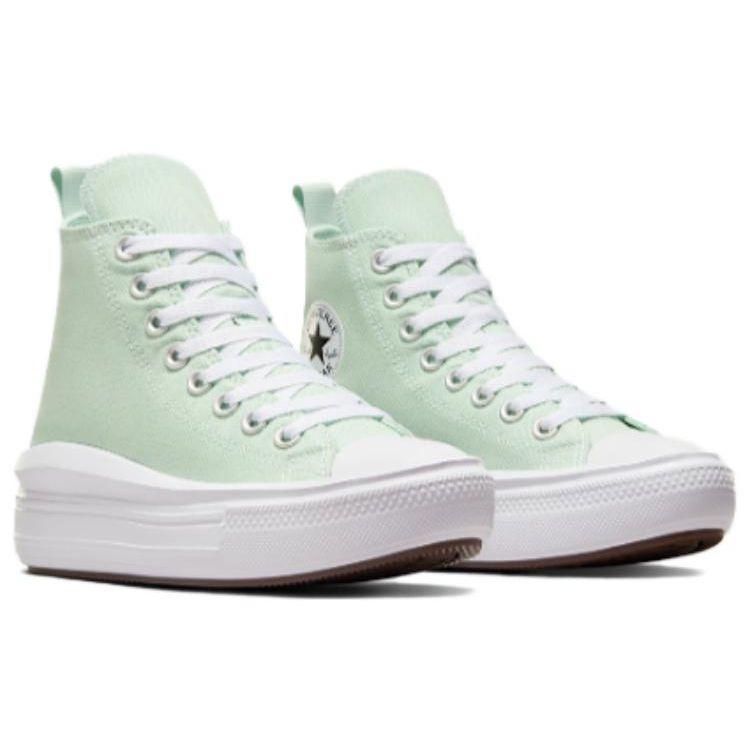 Converse Кроссовки Chuck Taylor All Star Move Platform High GS Sticky Aloe Kids, синие, белые, черные A06350C