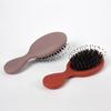 1Pc Oval Boar Bristle & Nylon Hair Comb Mini Anti-Static Hair Scalp Massage Comb Hairbrush Salon Hair Care Brush Styling Tool