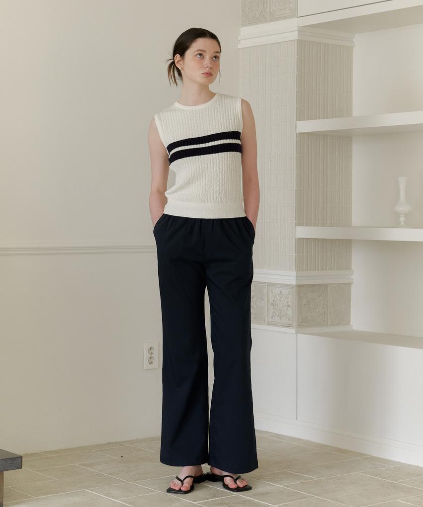 YUPPE Basic Banding Pants_Navy