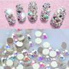 1 упаковка, белые стразы AB DIY с плоской задней стороной, блестящие стразы для дизайна ногтей, декор чехла для телефона