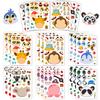 6 Pieces/package Small Animal Puzzle Stickers for Children's Hands-on Brain Puzzle Early Education and Changeable Creative Puzzles