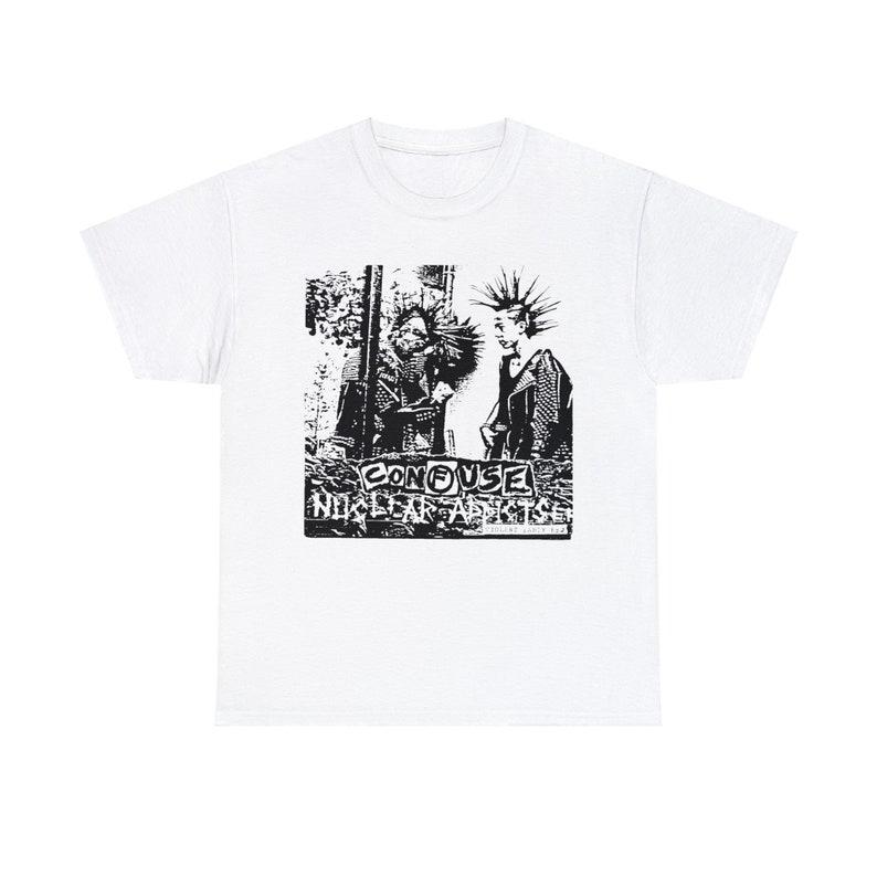 Футболка Confuse из 100% хлопка плотностью 230 г/м² в стиле старой школы для японских хардкорных ядерщиков