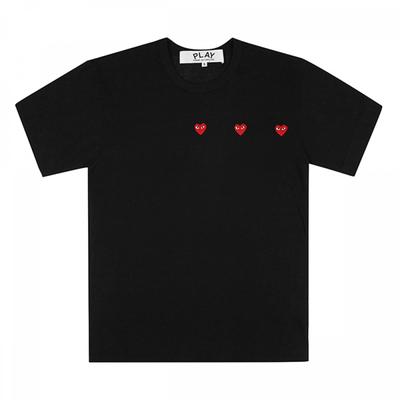 Comme Des Garcons Ax T337 051 1 p1T337 1 Play Play Тройное Сердце Waffen Обычная футболка с коротким рукавом
