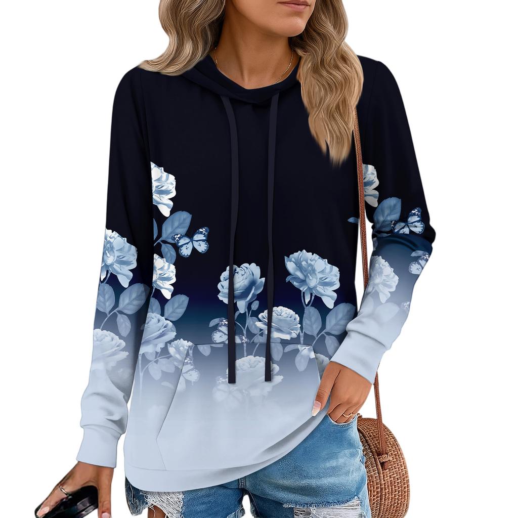 Womens Pullover Hoodies Teen Girls Fashion Hooded Sweatshirt Womans Fall Tunic Top