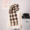Высококачественный клетчатый шарф в корейском стиле: Теплая, Утолщенная Шаль, Похожая на Кашемир, для Студентов и Пар