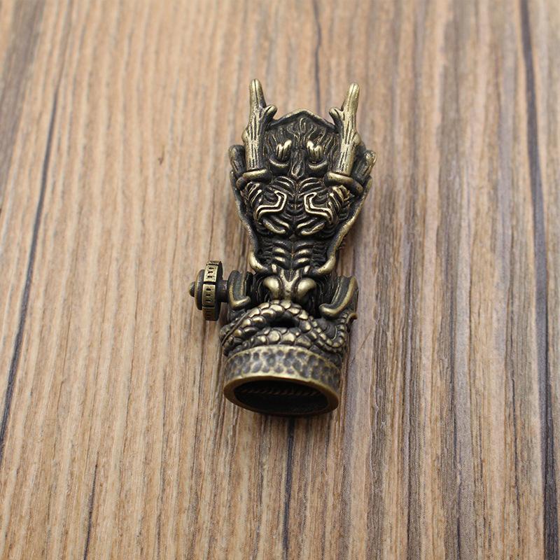 Персонализированные латунные браслеты для пар, аксессуары для самостоятельного изготовления, латунный зонтик, веревка, нож, кулон, веревка, ювелирное изделие, кулон, винтажная пряжка в виде хвоста