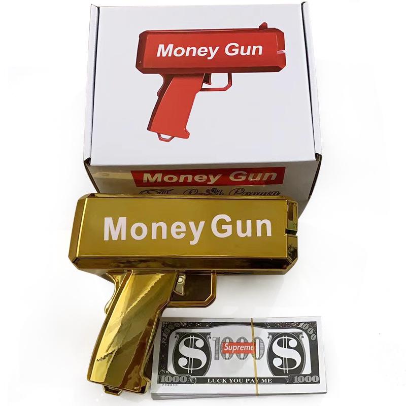 Уникальная игрушка-денежный пистолет для вечеринок и свадеб - стреляет купюрами долларов США