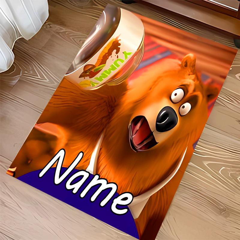 Custom personalization Grizzy and the Lemmings Print Area Rug - Soft, Washable Non-Slip Indoor Mat,Living Room,Home&Office Decorative Rug