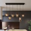 Modern Multi-Head Glass Chandelier Pendant for Dining Room