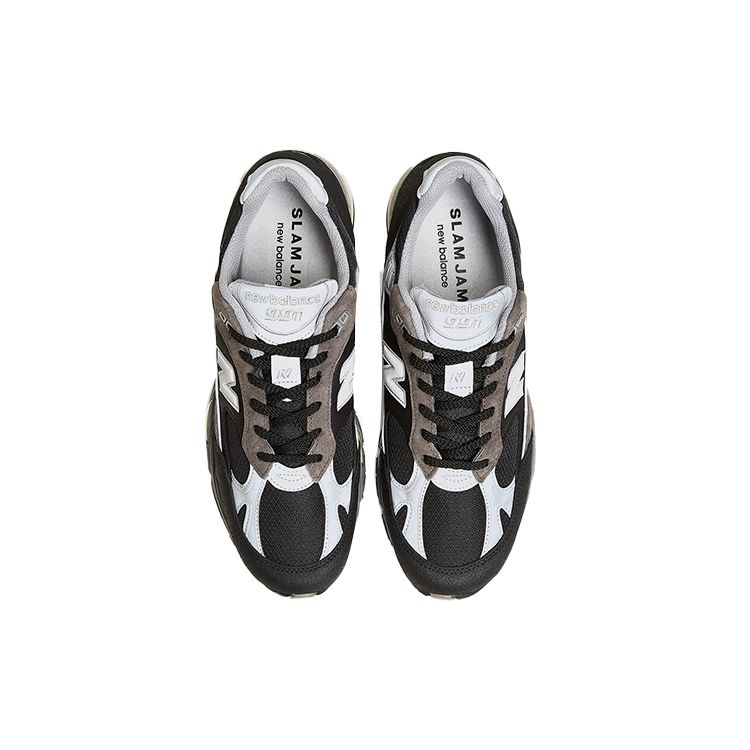 Slam Jam x New Balance 991 Сделано в Англии Shap Store Мужские Кроссовки Черный Серебристый M991SJM
