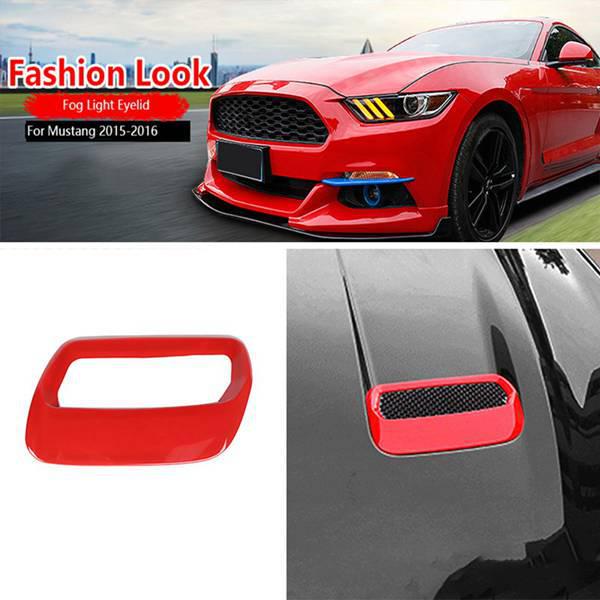 Декоративные накладки на капот Ford Mustang, 1 пара, красные (18+ лет)