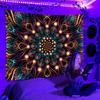 Fluorescent Tapestry UV Reaction Psychedelic Wall Hung Hippie DJ Bedroom Dormitory Independent Room Decoration