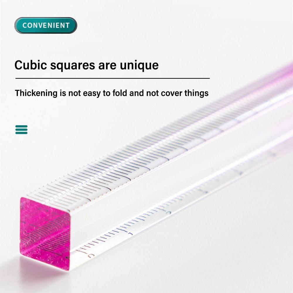 20CM Straight Ruler Transparent Scale Ruler Measurement Drawing Tool School Office Supplies