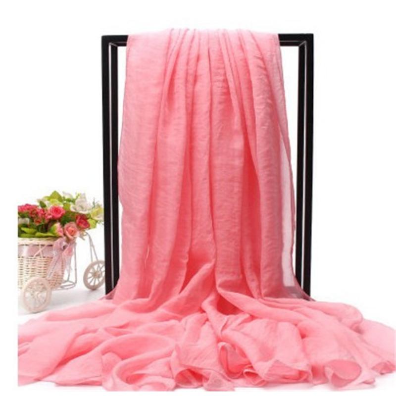 Очень большой искусственный шелковый шарф, однотонный шелковый шарф, пляжное полотенце на берегу моря, длинный весенне-осенний женский газовый шарф, шифоновый шарф для женщин