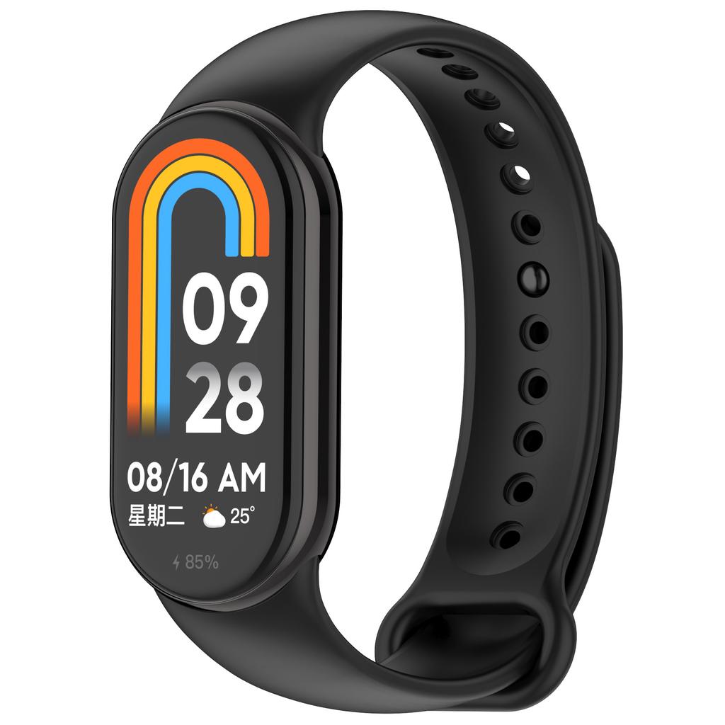 Официальный силиконовый ремешок для Xiaomi Mi Band 10 9 8 Sport Металлический браслет с кнопкой Наручный ремешок для Miband 9 8 Сменные аксессуары Ремешок