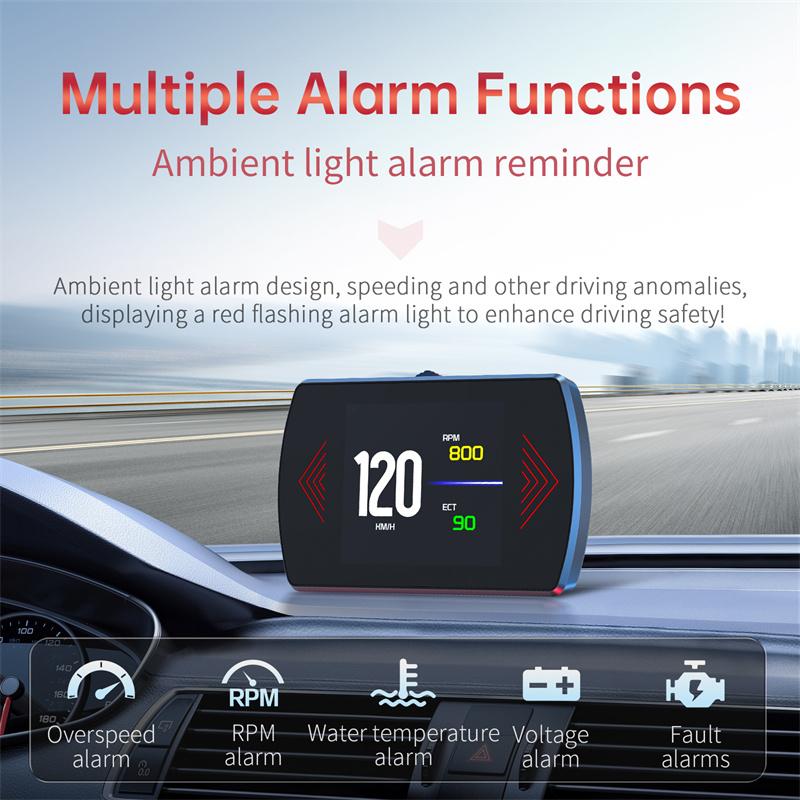 P12S Автомобильный Head Up Display Obd2 Двойная Система Для Hud Obd Автомобильный Датчик Умный Цифровой Измеритель Скорость Топливо Чтение Кода Ошибки Бортовой Компьютер