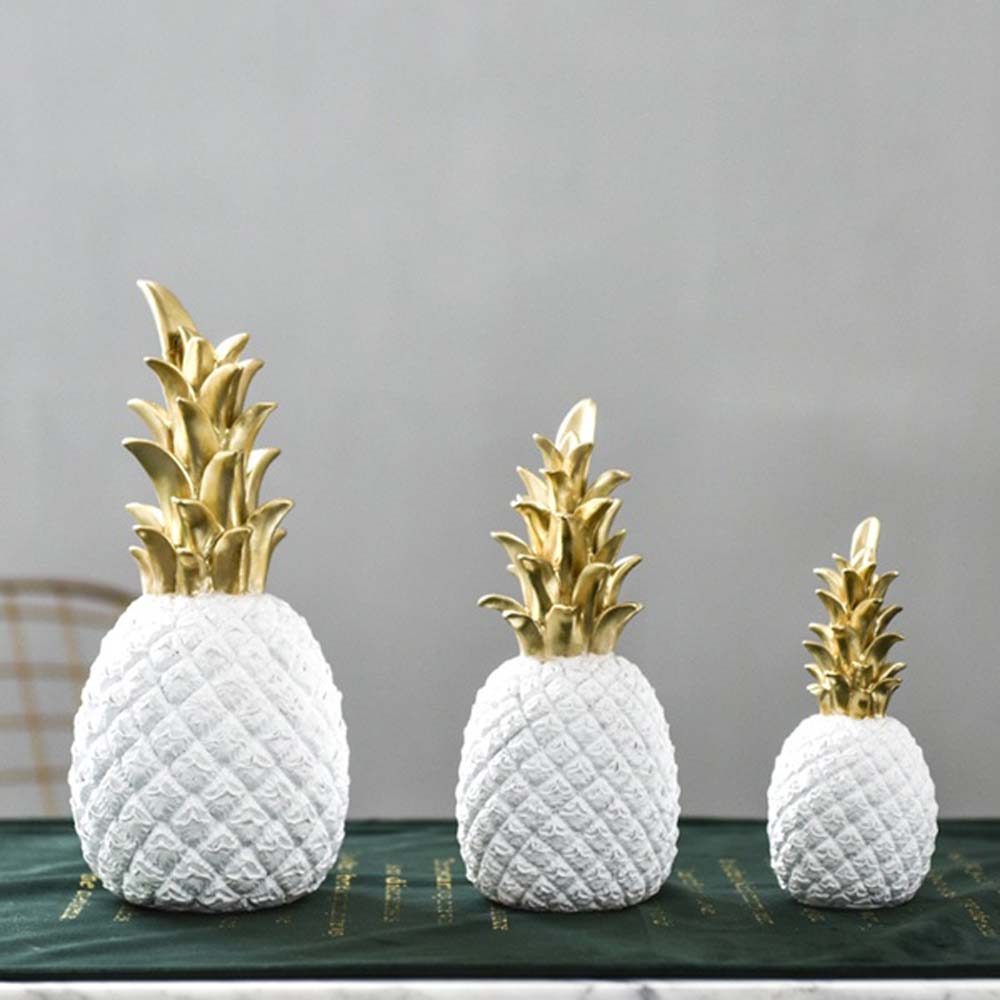 Handmade Home Office Miniatures Pineapple Resin Ornaments Desk Ornaments Home Desk Decor Decoration