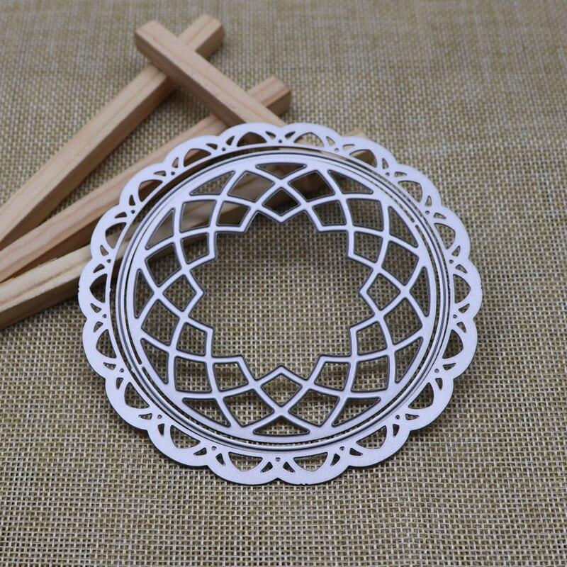 Кружевная круглая рамка футбольный мяч металлические штампы для DIY скрапбукинг альбом бумажная открытка обложка ремесло