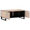  Coffee Table, White, 100x55x40 Cm, Solid Mango Wood