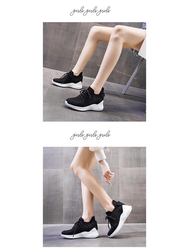 2025 Women's Lightweight Breathable Flying Woven Elevated Running Shoes