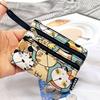 Кошелек с животными на молнии Мультяшный маленький кошелек для монет Легкая сумка для хранения Сумка для денег Держатель для ключей и карт Для студента Женщин