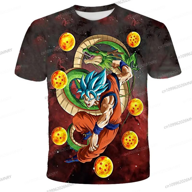 Японское Аниме Dragon Ball Z 3D Печать Милый Маленький Ребенок Гоку Желтый Драконий Шар Футболка Модные Детские Взрослые Косплей Топы Одежда