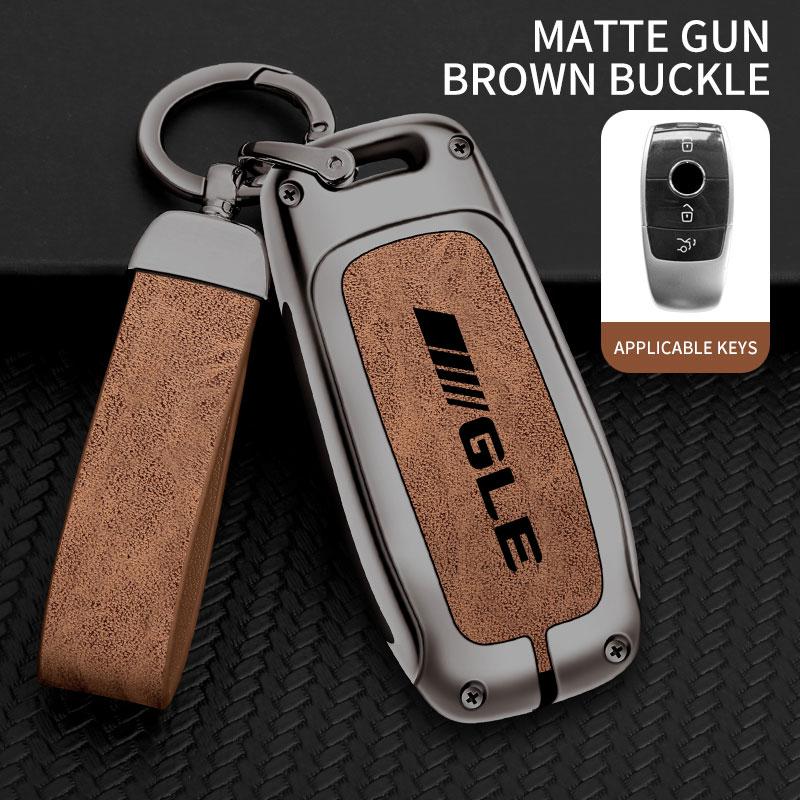 Zinc Alloy Car Key Case Suitable for Mercedes-Benz GLE450 GLE350 GLC320 GLC400 Car Remote Protective Case GLE Key Case