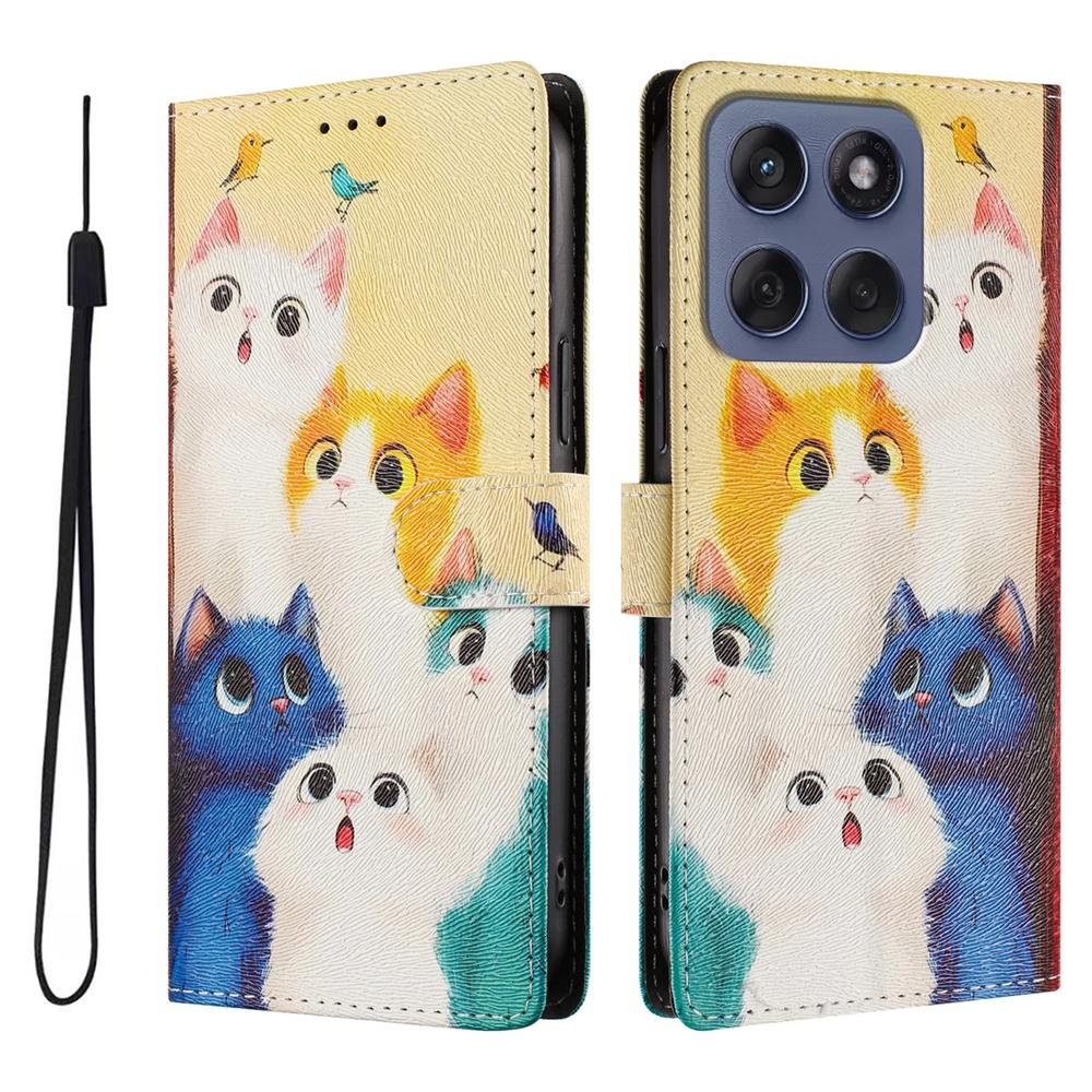 Cartoon Magnetic Leather Wallet Case for Moto Edge 5G UW 2026 30 40 50 60 70 Neo X30 Pro 2026 G Play 2026 Ultra Fusion Cover