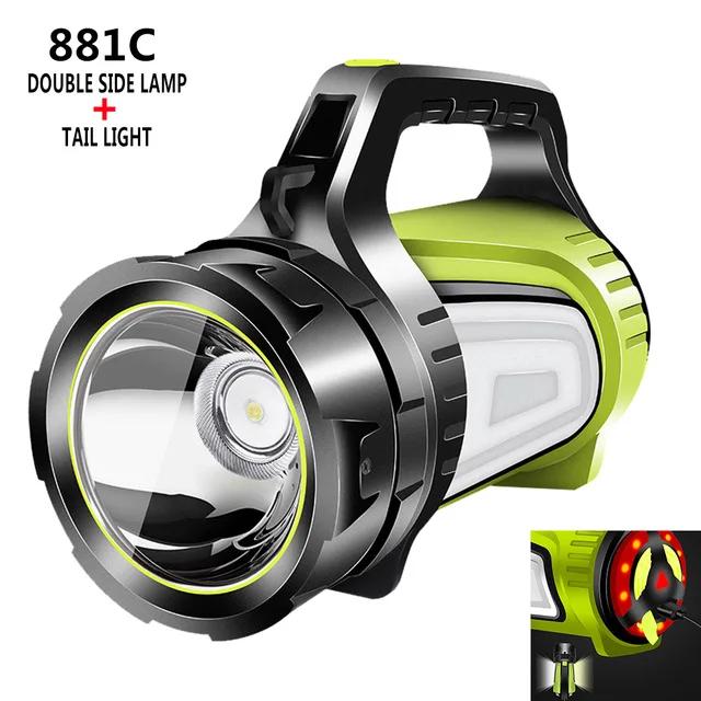 Super Bright USB Rechargeable Searchlight LED Flashlight Waterproof Ultra-Long Range Hand lamp Outdoor Hunting Fishing Light