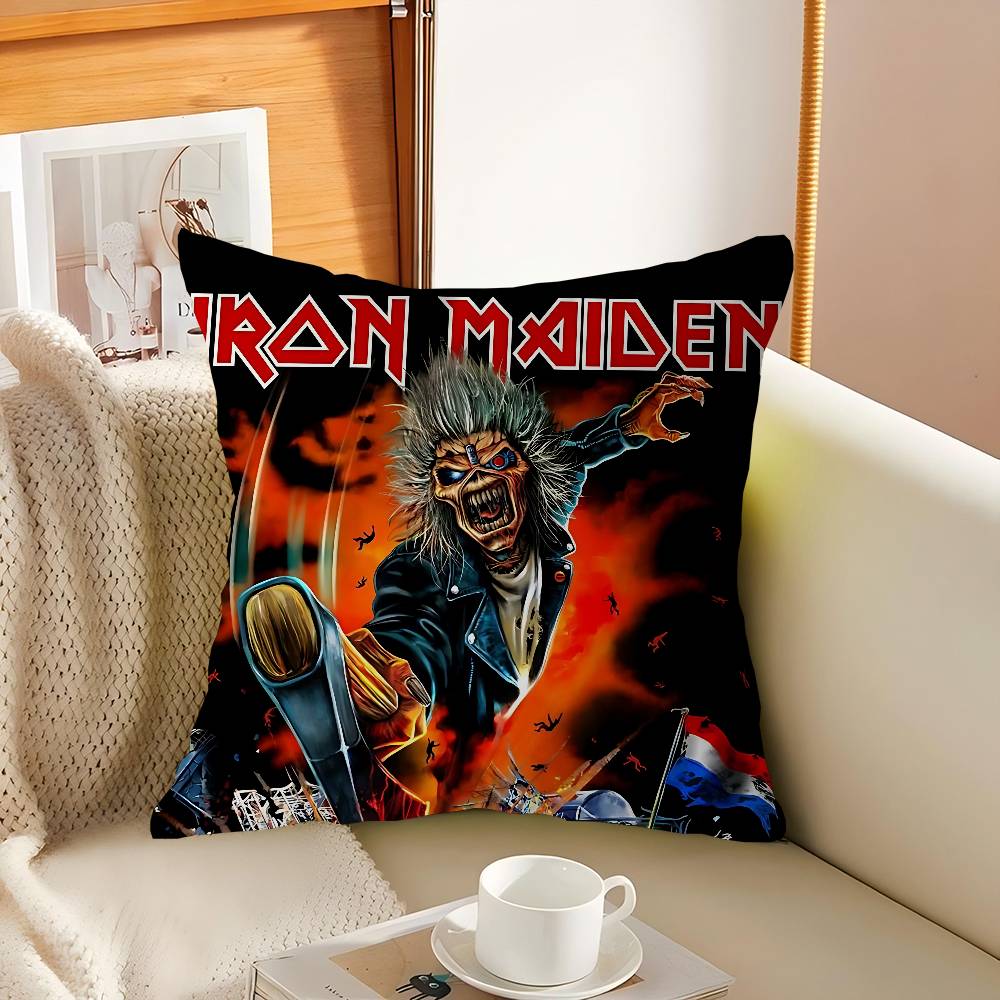 Группа I-Iron M-Maiden ЛОГОТИП Подушка Подарок Украшение для дома и офиса Спальня Диван Автомобиль Наволочка Чехол 45x45