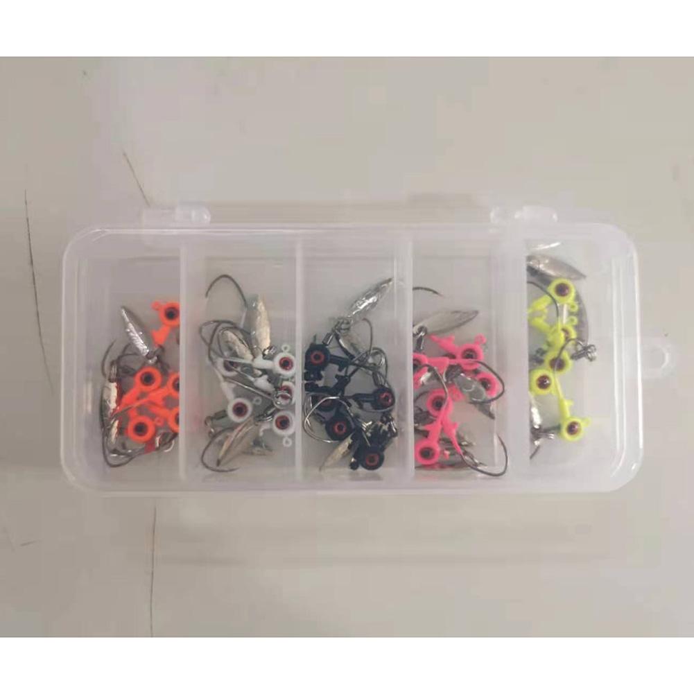Premium Barbed Fishing Hooks Soft Lure Hooks With Metal Spinner Slice Hook 3.5g 1.75g
