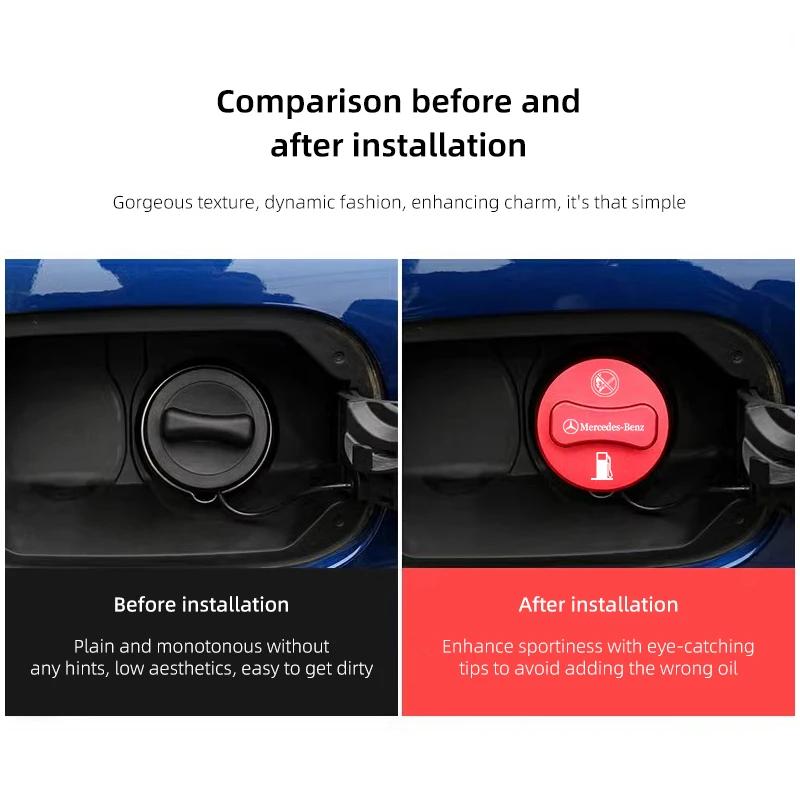 GLC GLB 3D Металлическая Крышка Бензобака Воздушная Крышка Топливного Бака Отделка Для Mercedes Benz AMG GLC W203 W206 W220 W205 W211 W212 W201 W210 W108 W168