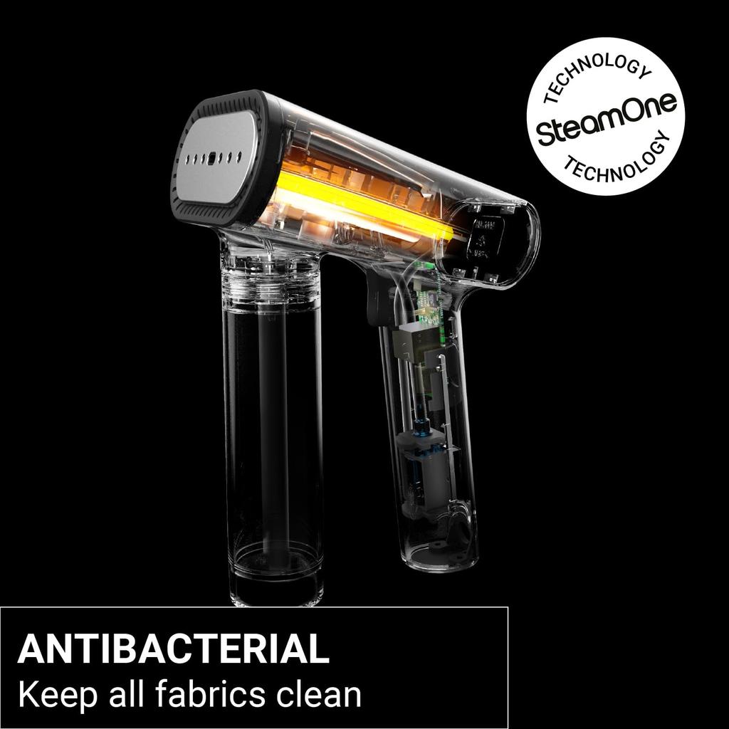 SteamOne Clothing Steamer NS1750T Titanium 18g In 30 Be Used Continuously with a Plastic Bottle S-Nomad Lightweight/Powerful Steam/Starts