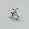 Vintage Irregular Cross Star Open Ring for Women Men Punk Gothic Sliver Color Adjustable Couple Rings Y2K Egirl Zircon Gift